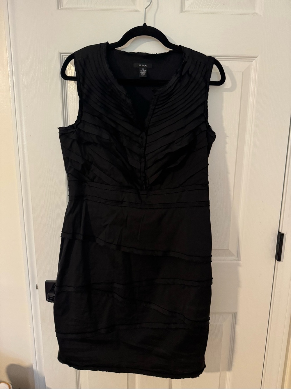 Alfani Sleeveless Black Cocktail Sheath Dress